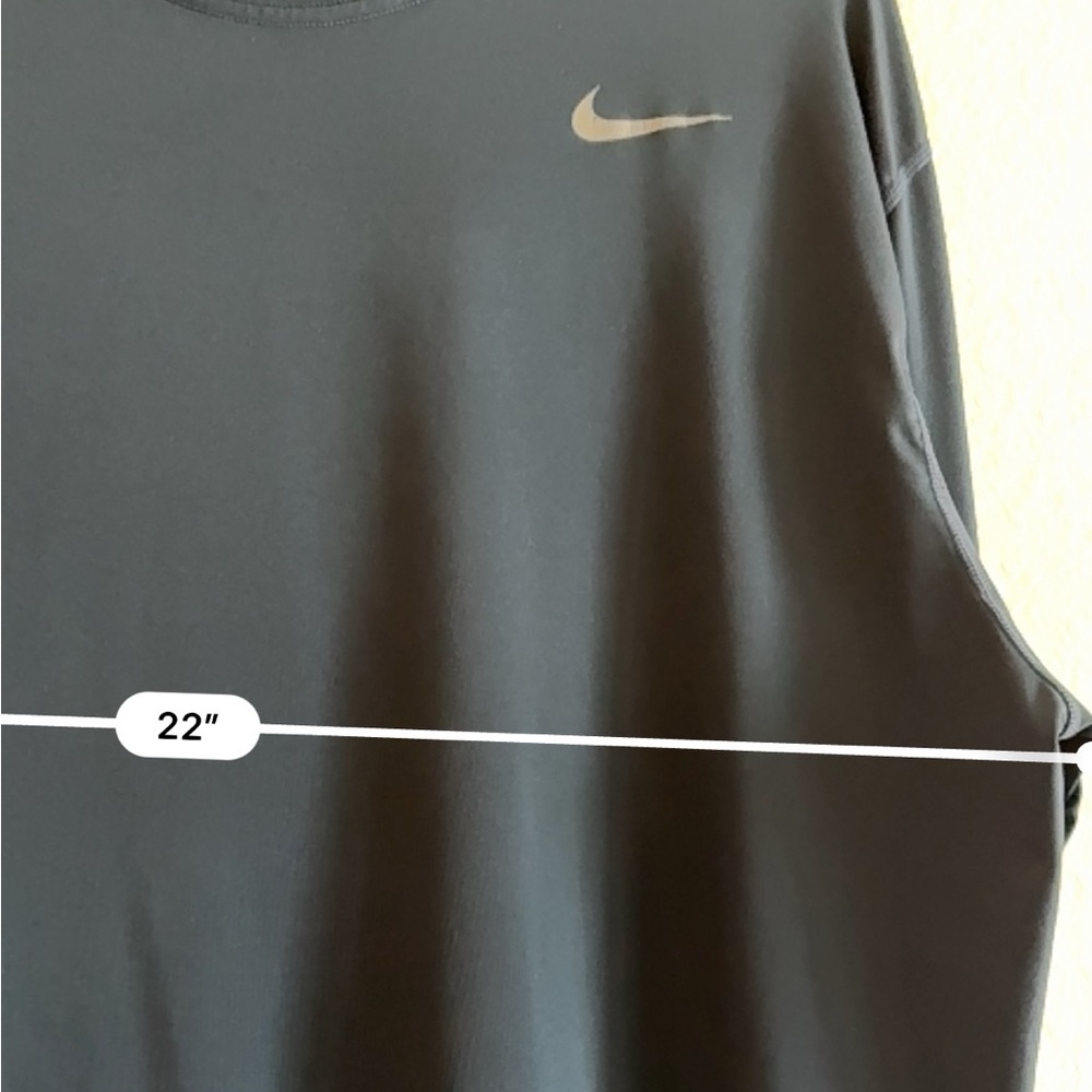 Nike Pro Dri-Fit Men’s Long Sleeve Athletic Shirt XXL– Dark Navy Performance Top - Picture 12 of 16